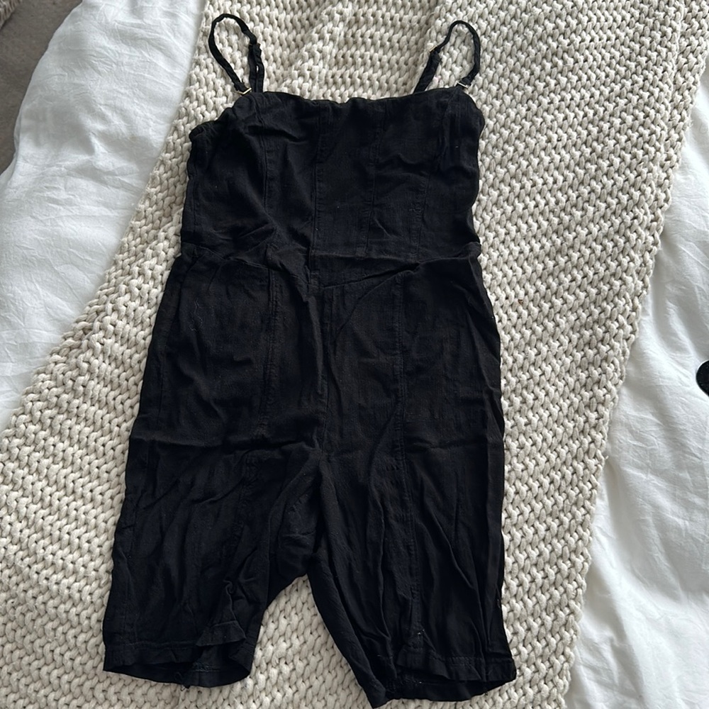 Free People black Romper